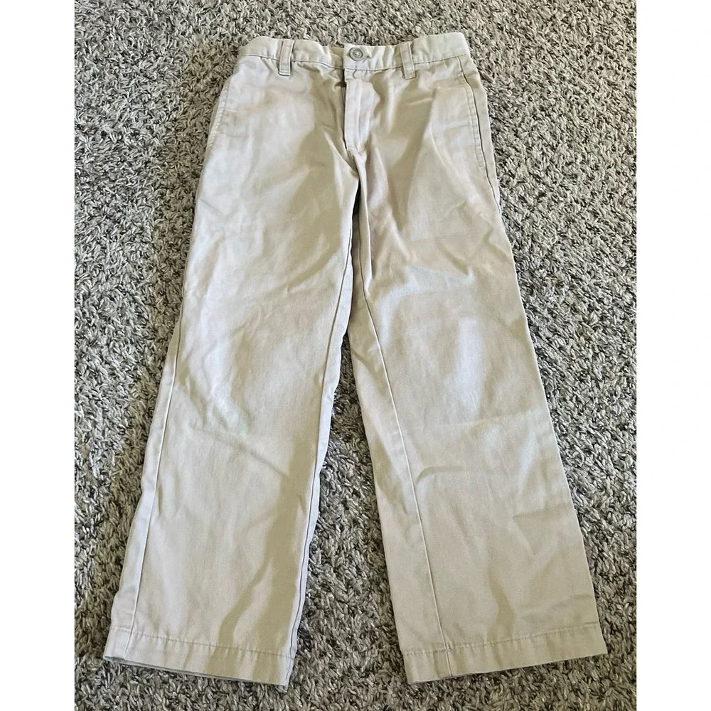 Cherokee Boys Tan Dress Adjustable Waist Pants Size 6‎